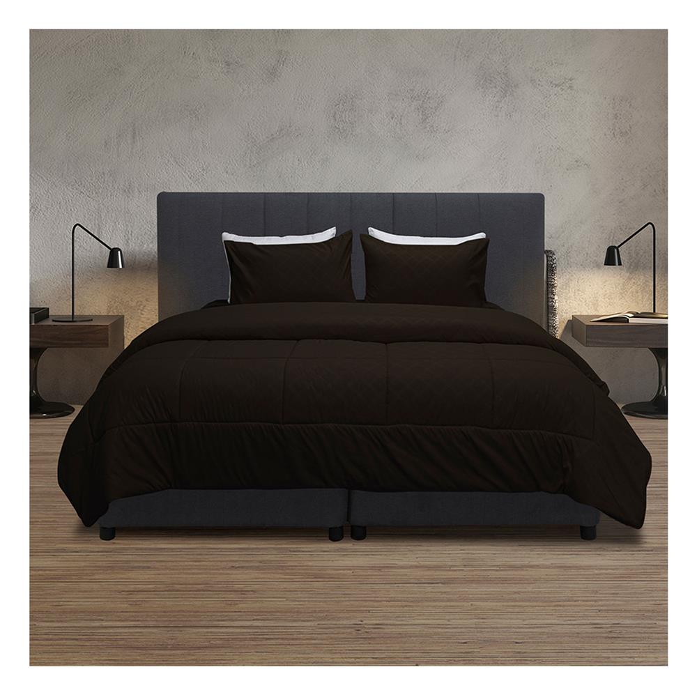 ชุดผ้าปูที่นอน 6 ฟุต 6 ชิ้น PICASSO CLASSIC STYLE ENJOY DARK BROWN