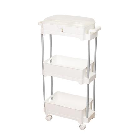 ชั้นวางของ 3 ชั้น มีล้อ KECH COMFY 45X21X80 ซม. สีขาว