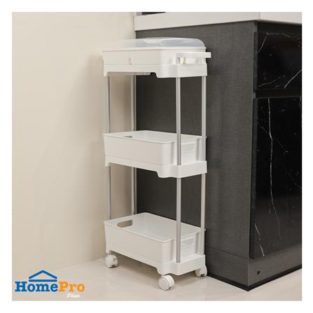 ชั้นวางของ 3 ชั้น มีล้อ KECH COMFY 45X21X80 ซม. สีขาว_6