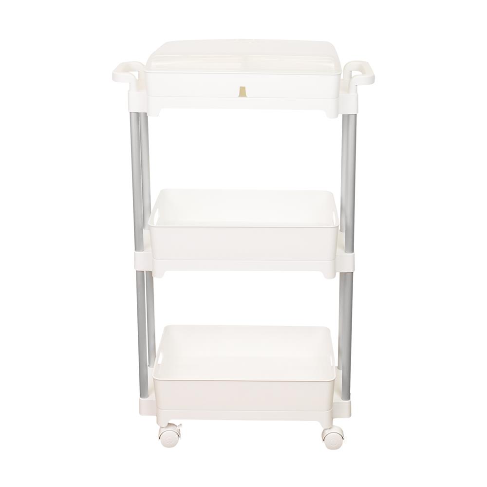 ชั้นวางของ 3 ชั้น มีล้อ KECH COMFY 52X25X83 ซม. สีขาว