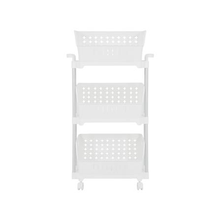 ชั้นตะกร้าวางของ 3 ชั้น มีล้อ KECH WAGON 53X29X95 ซม. สีขาว_1