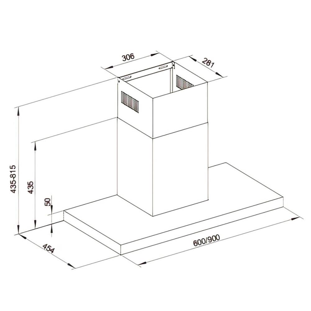 เครื่องดูดควันกระโจม ELECTROLUX ECT6740S 60 ซม.