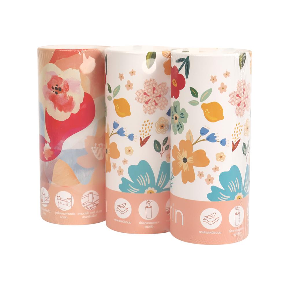 กระดาษเช็ดหน้า PORRIN BOUQUET 50 แผ่น แพ็ค 3 ชิ้น