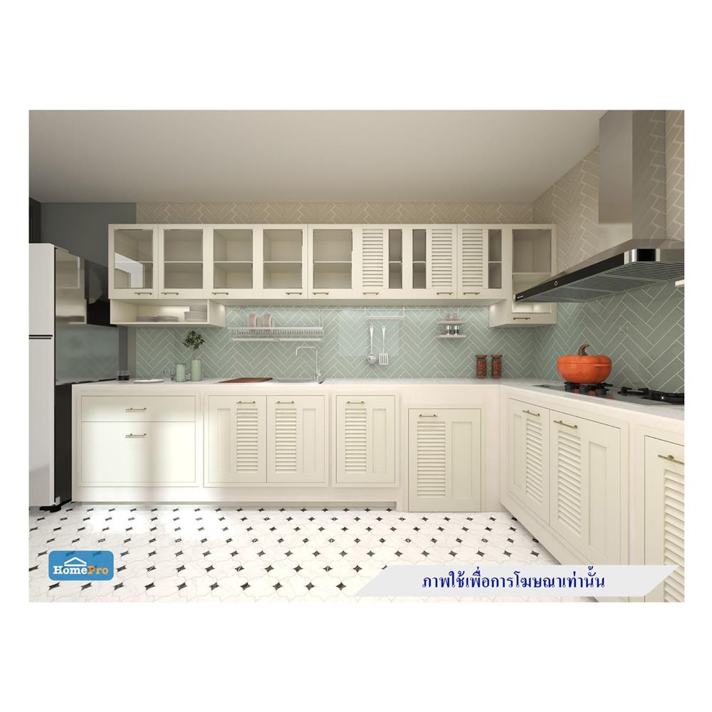 ตู้แขวนคู่บานกระจก JUPITER GOLD GLORY 80x60 ซม. สีครีม