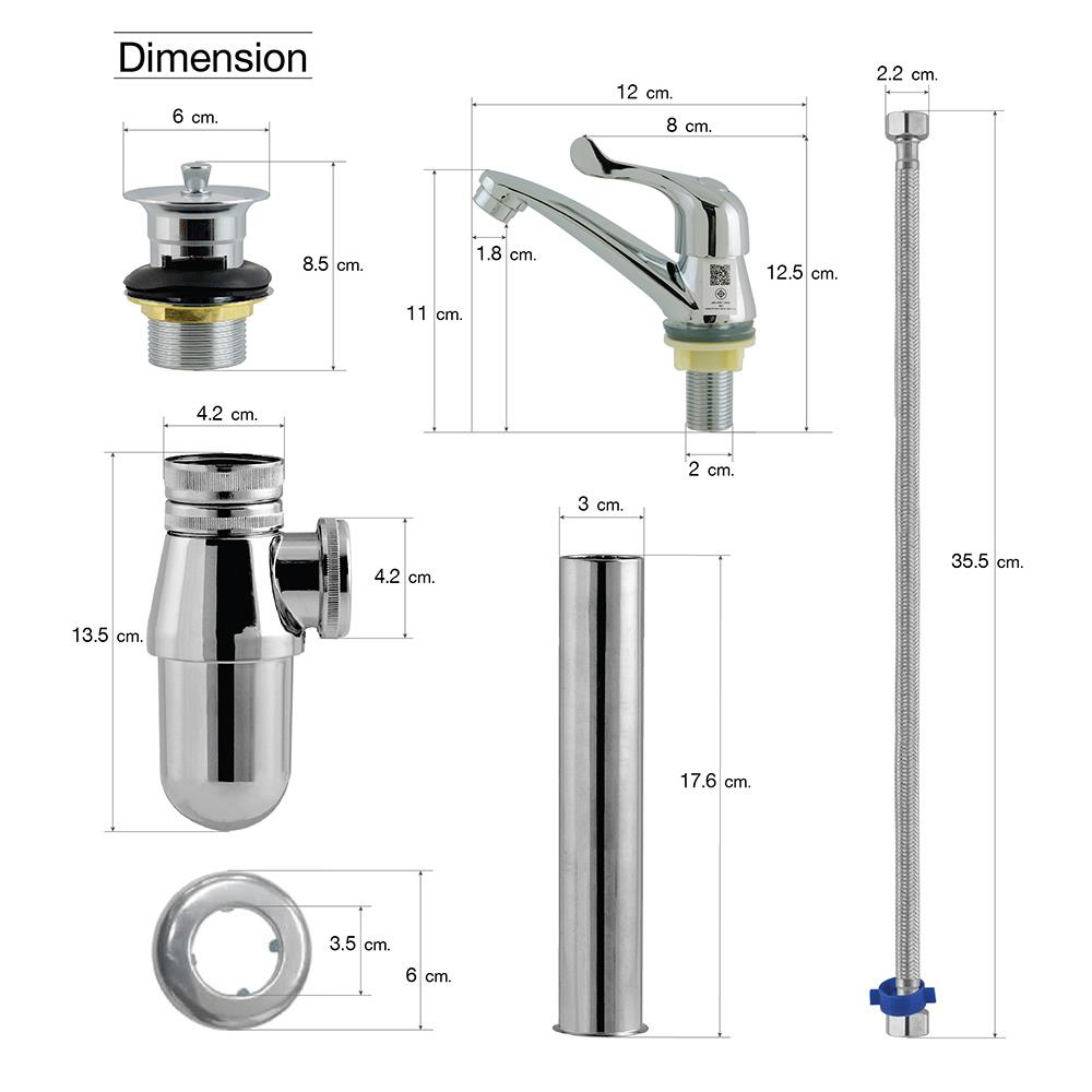ชุดก๊อกอ่างล้างหน้า ELEGANCE EG-8926