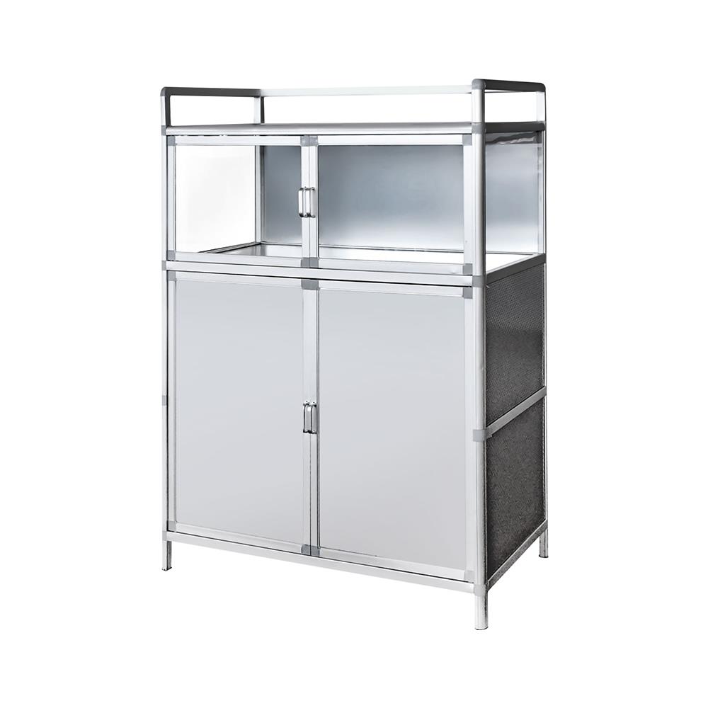 ตู้กับข้าว SANKI RICH SC-A4 88x116 ซม. สีเงิน