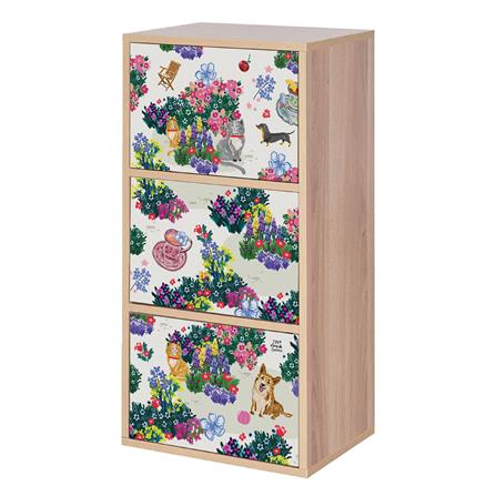 ตู้ 3 บานเปิด FURDINI ลาย JEEP 40x30 ซม. สีไวท์โอ๊ค_1