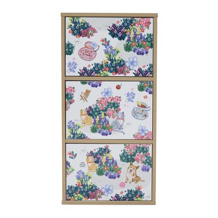 ตู้ 3 บานเปิด FURDINI ลาย JEEP 40x30 ซม. สีไวท์โอ๊ค_2