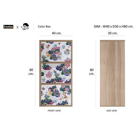 ตู้ 3 บานเปิด FURDINI ลาย JEEP 40x30 ซม. สีไวท์โอ๊ค_9