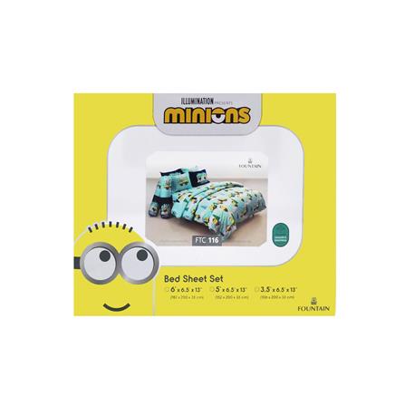 ชุดผ้าปูที่นอน 6 ฟุต 5 ชิ้น FOUNTAIN MINIONS FTC116_3