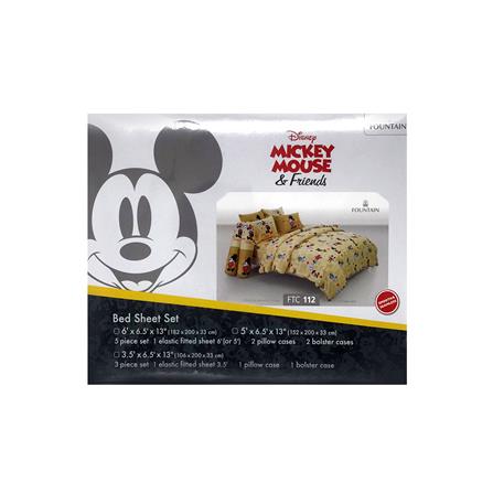 ชุดผ้าปูที่นอน 6 ฟุต 5 ชิ้น FOUNTAIN MICKEY MOUSE FTC112_3