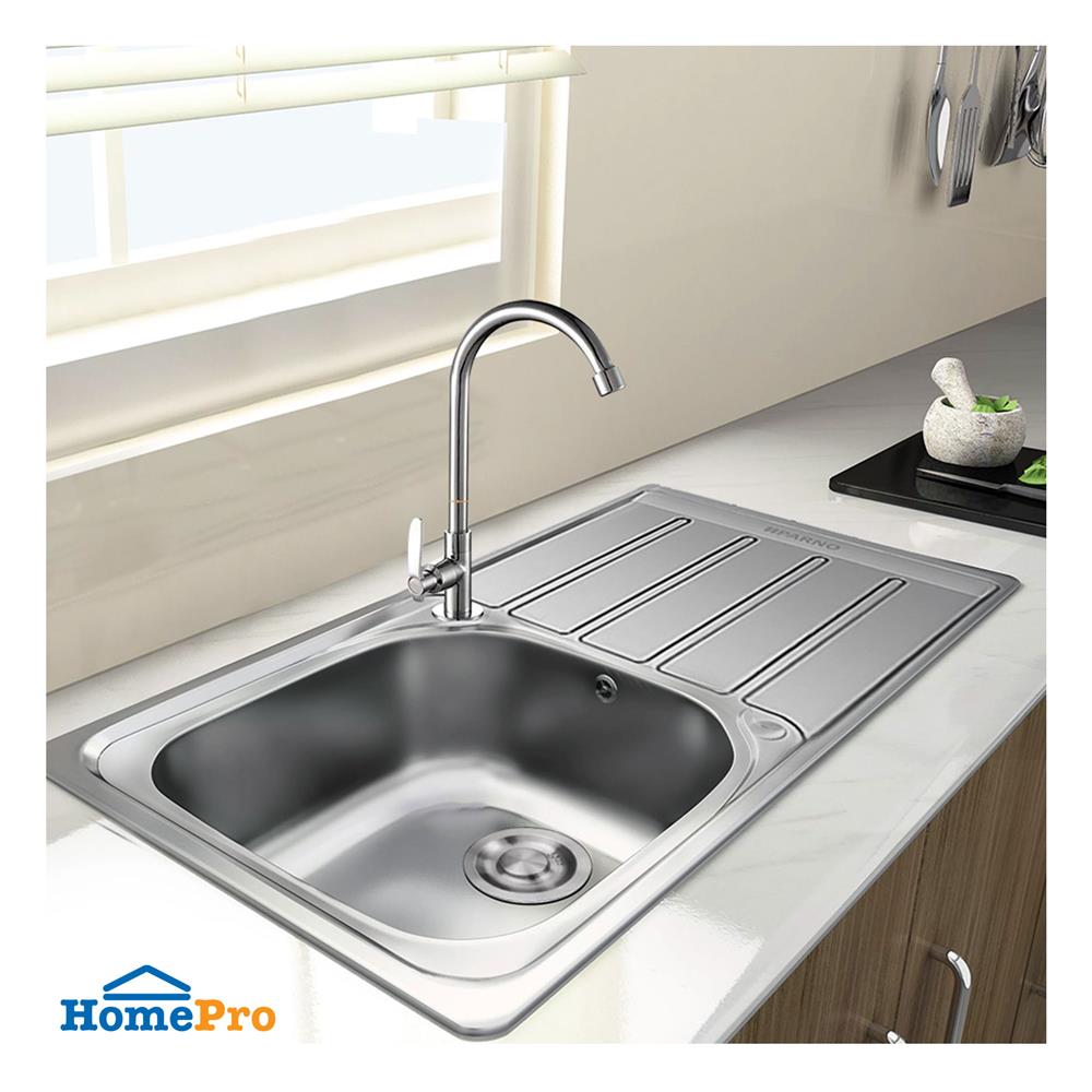 ซิงค์ฝัง 1 หลุม 1 ที่พัก PARNO PAR-AP-8050 สีเงิน