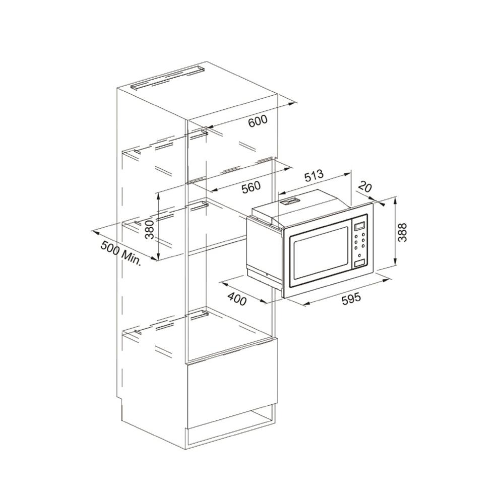 ไมโครเวฟฝังดิจิตอล FRANKE FSM 25 MW XS