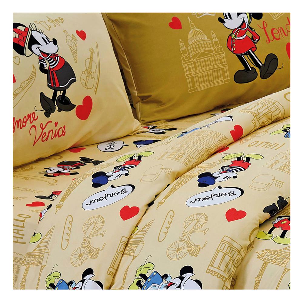 ชุดผ้าปูที่นอน 5 ฟุต 5 ชิ้น FOUNTAIN MICKEY MOUSE FTC112