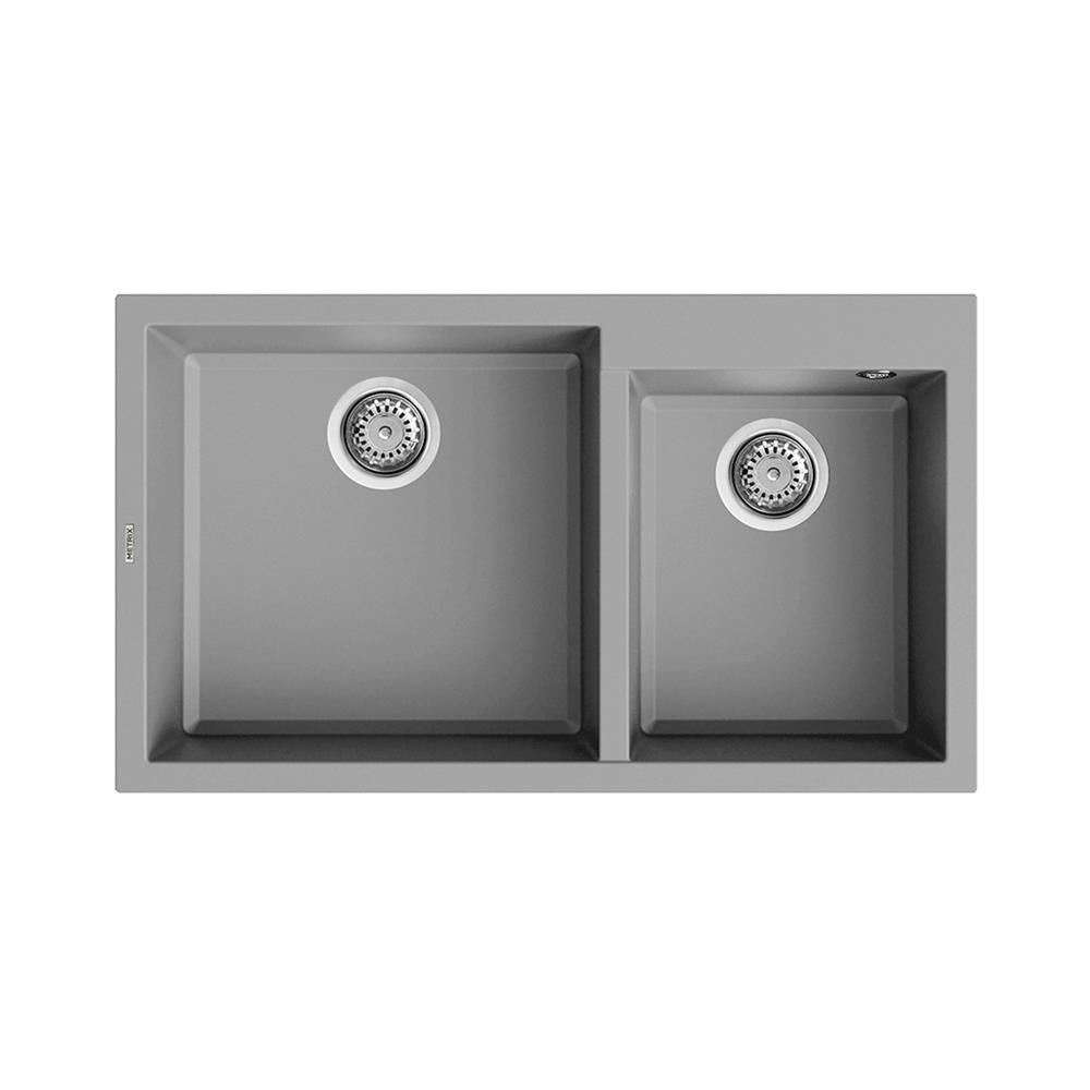 ซิงค์ฝัง 2 หลุม METRIX NES20CE สีปูนเปลือย