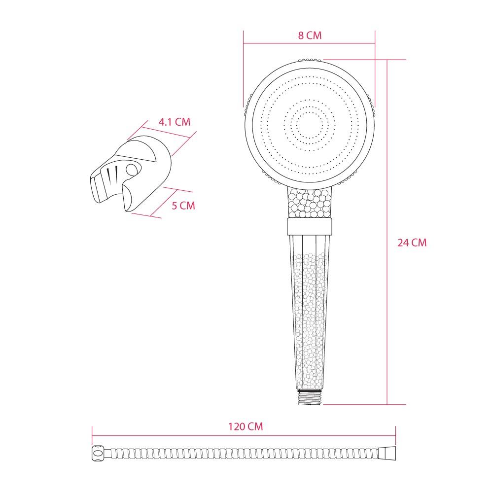 ชุดฝักบัวสายอ่อน 1 ระดับ NAPA 9191