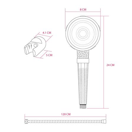 ชุดฝักบัวสายอ่อน 1 ระดับ NAPA 9191_2