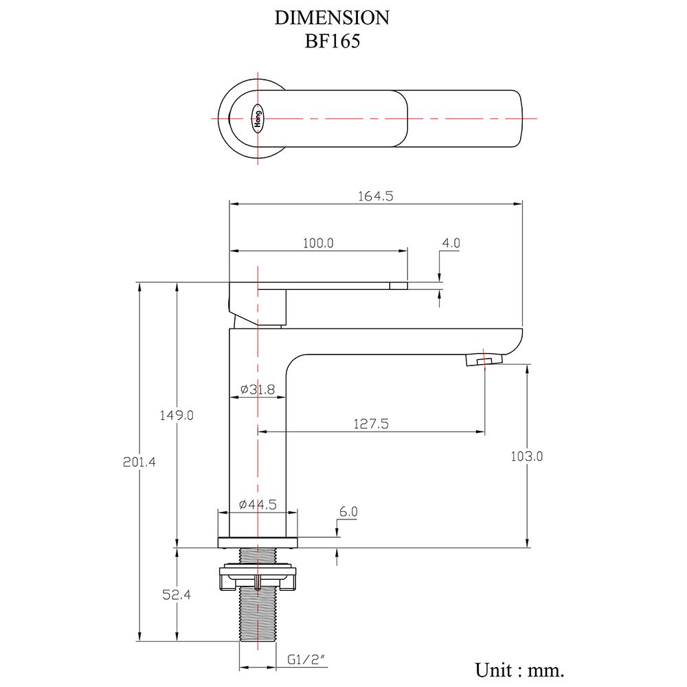 ก๊อกอ่างล้างหน้าเดี่ยว HANG BF-165