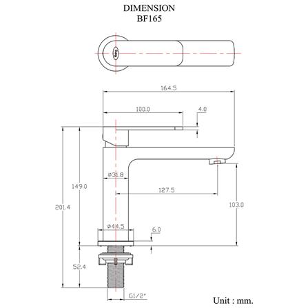 ก๊อกอ่างล้างหน้าเดี่ยว HANG BF-165_2