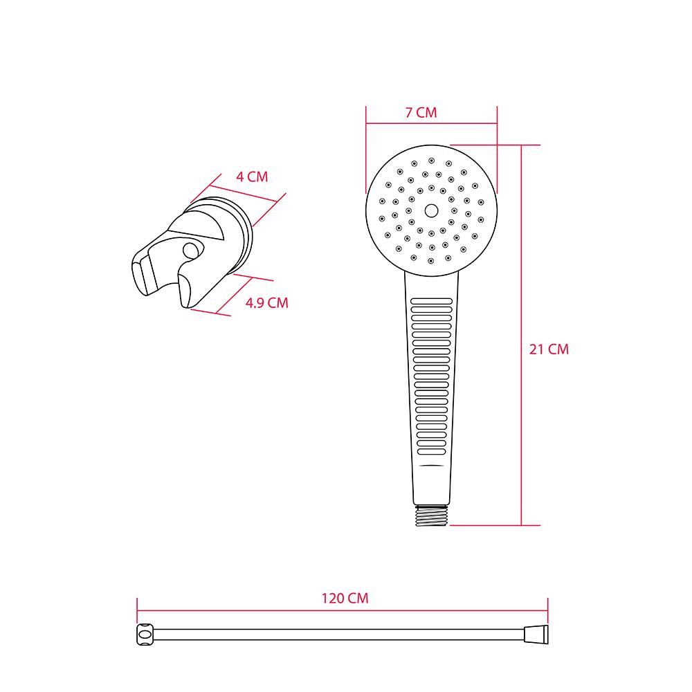 ชุดฝักบัวสายอ่อน 1 ระดับ NAPA 9136