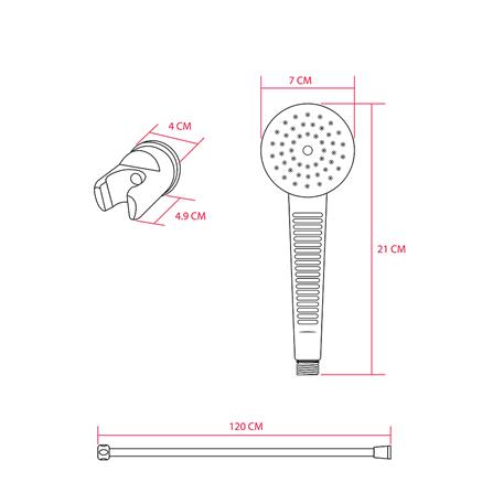 ชุดฝักบัวสายอ่อน 1 ระดับ NAPA 9136_2