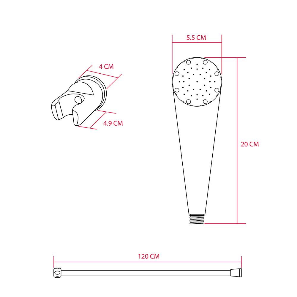 ชุดฝักบัวสายอ่อน 1 ระดับ NAPA 9122