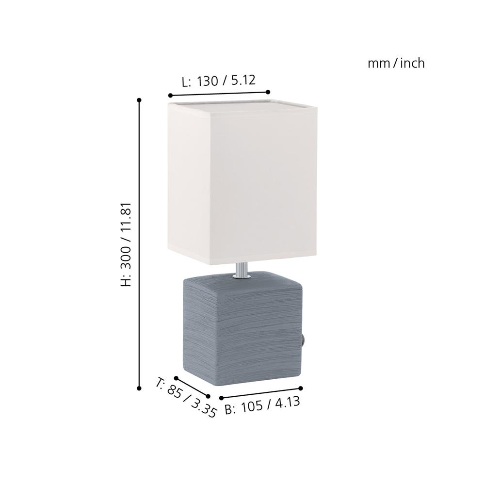 ไฟตั้งโต๊ะ EGLO MD MATARO สีเทา/ขาว