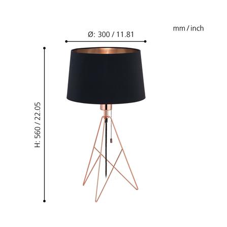 ไฟตั้งโต๊ะ EGLO MD CAMPORALE สีดำ/ทองแดง_3