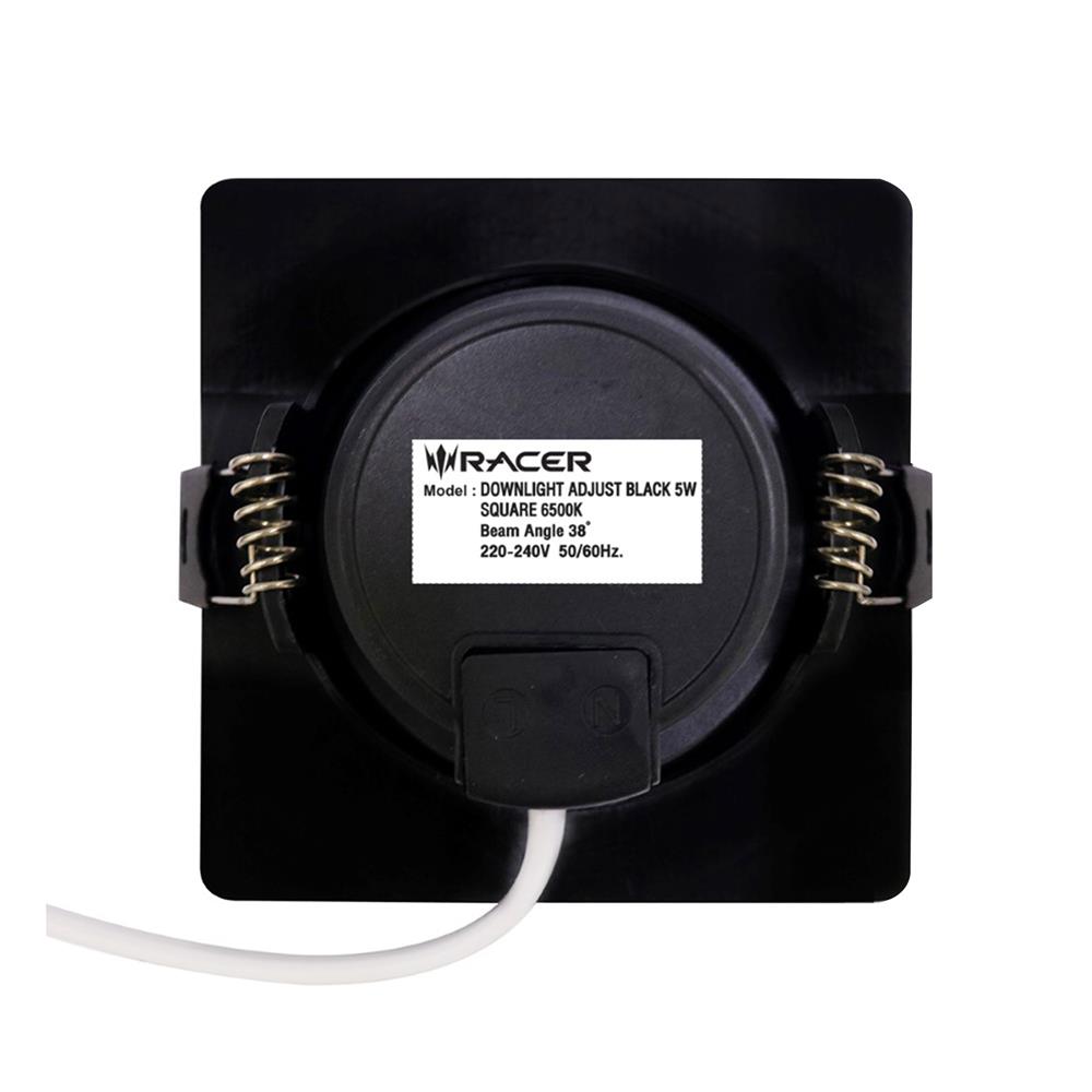 ดาวน์ไลท์ LED RACER ADJUST 3.5 นิ้ว 5 วัตต์ DAYLIGHT สีดำ
