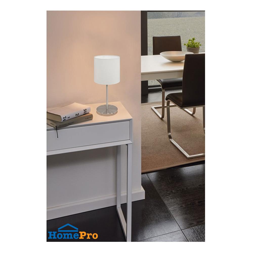 ไฟตั้งโต๊ะ EGLO MD PASTERI สีขาว/เงิน