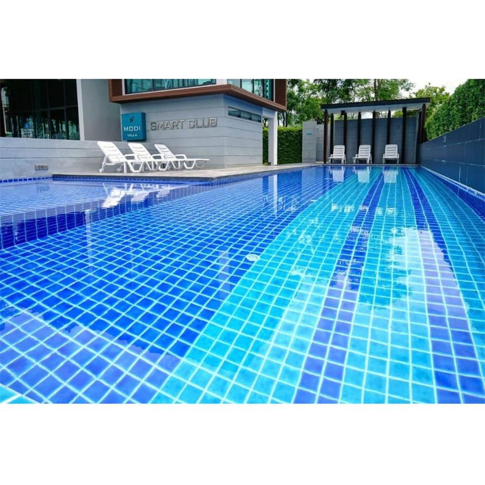 กระเบื้องสระว่ายน้ำ 4x4 นิ้ว KENZAI ยิปซี ฮาวาเอี้ยน บลู 1 90P