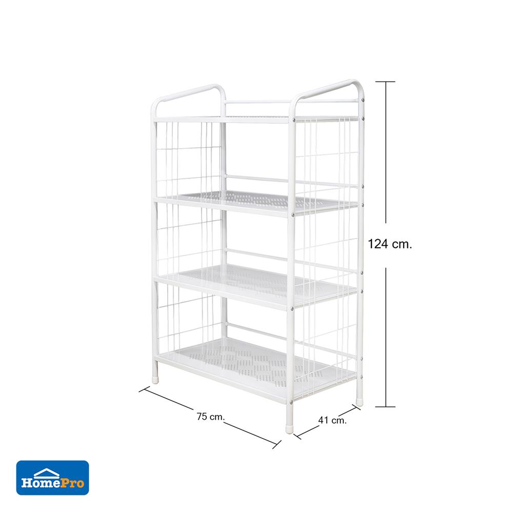 ชั้นวางของ 4 ชั้น ME LIVING RACK 75x41x124 ซม. สีขาว