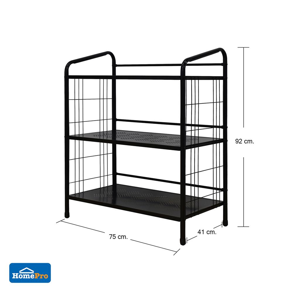 ชั้นวางของ 3 ชั้น ME LIVING RACK 75x41x92 ซม. สีดำ
