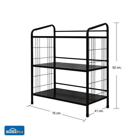 ชั้นวางของ 3 ชั้น ME LIVING RACK 75x41x92 ซม. สีดำ_5