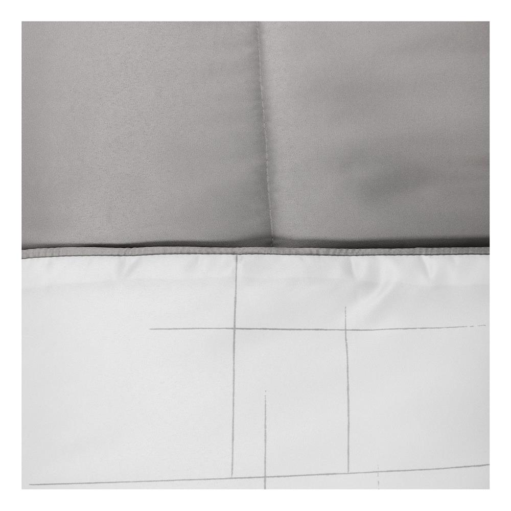 ชุดผ้าปูที่นอน 3.5 ฟุต 4 ชิ้น HOME LIVING STYLE CROSSING สีขาว/เทา