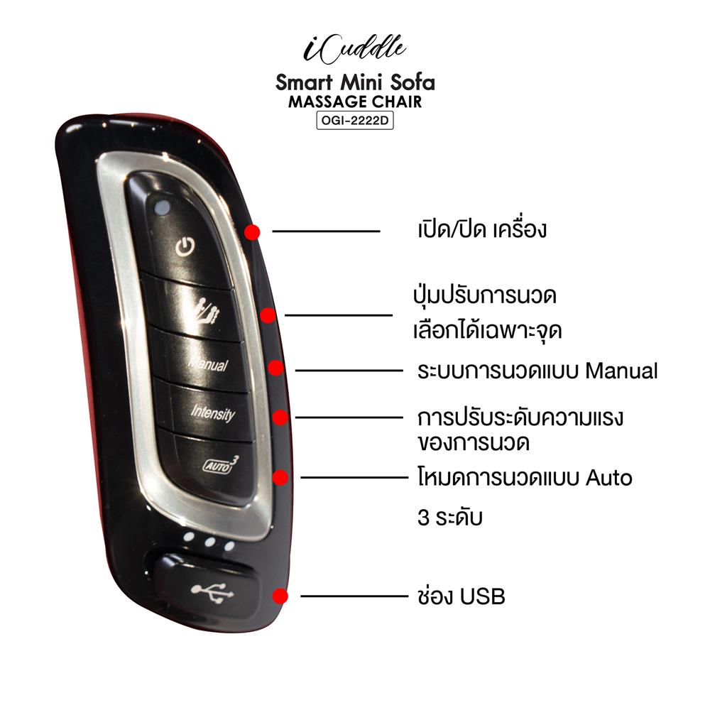 เก้าอี้นวดไฟฟ้า SHIMONO OGI-2222D-BL สีดำ