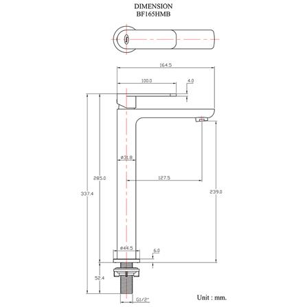 ก๊อกอ่างล้างหน้าเดี่ยว HANG BF-165HMB_3