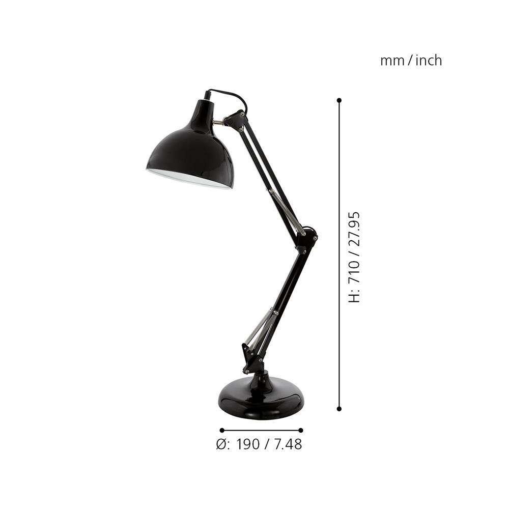 ไฟอ่านหนังสือ EGLO BORGILLIO สีดำ