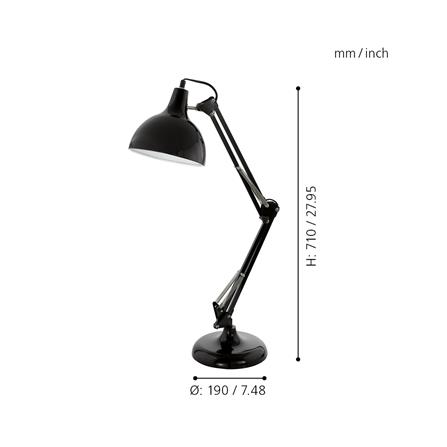 ไฟอ่านหนังสือ EGLO BORGILLIO สีดำ_2