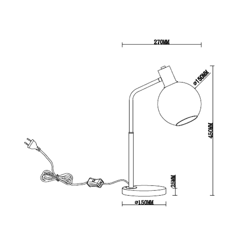 ไฟตั้งโต๊ะ CARINI MD THA125 สีทอง/ชา/ดำ