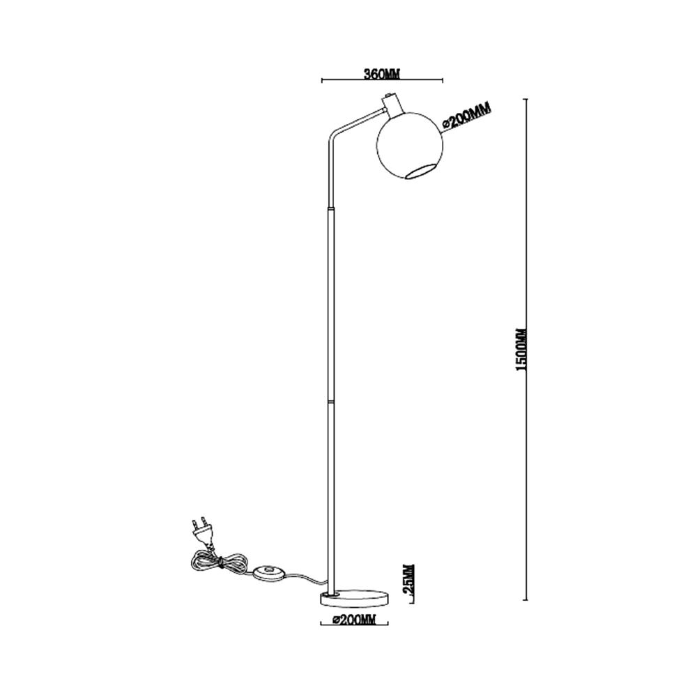 ไฟตั้งพื้น CARINI MD FHA125 สีทอง/ชา/ดำ