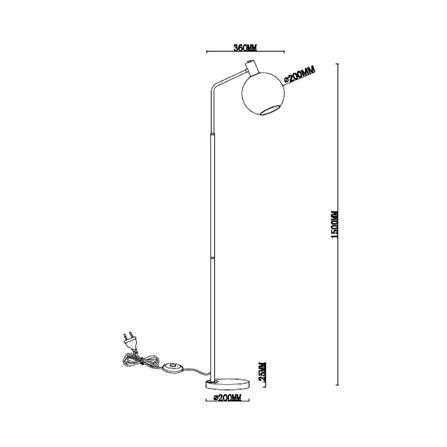 ไฟตั้งพื้น CARINI MD FHA125 สีทอง/ชา/ดำ_5