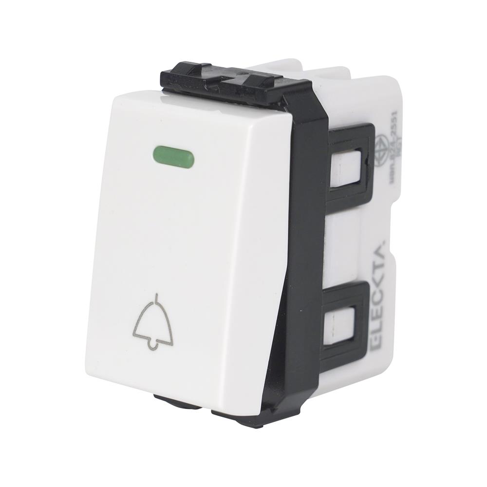สวิตช์กดกระดิ่ง ELECKTA BASIC สีขาว