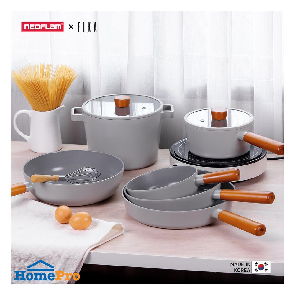 กระทะตื้น 28 ซม. NEOFLAM FIKA RESERVE FULL INDUCTION MIDNIGHT GREEN