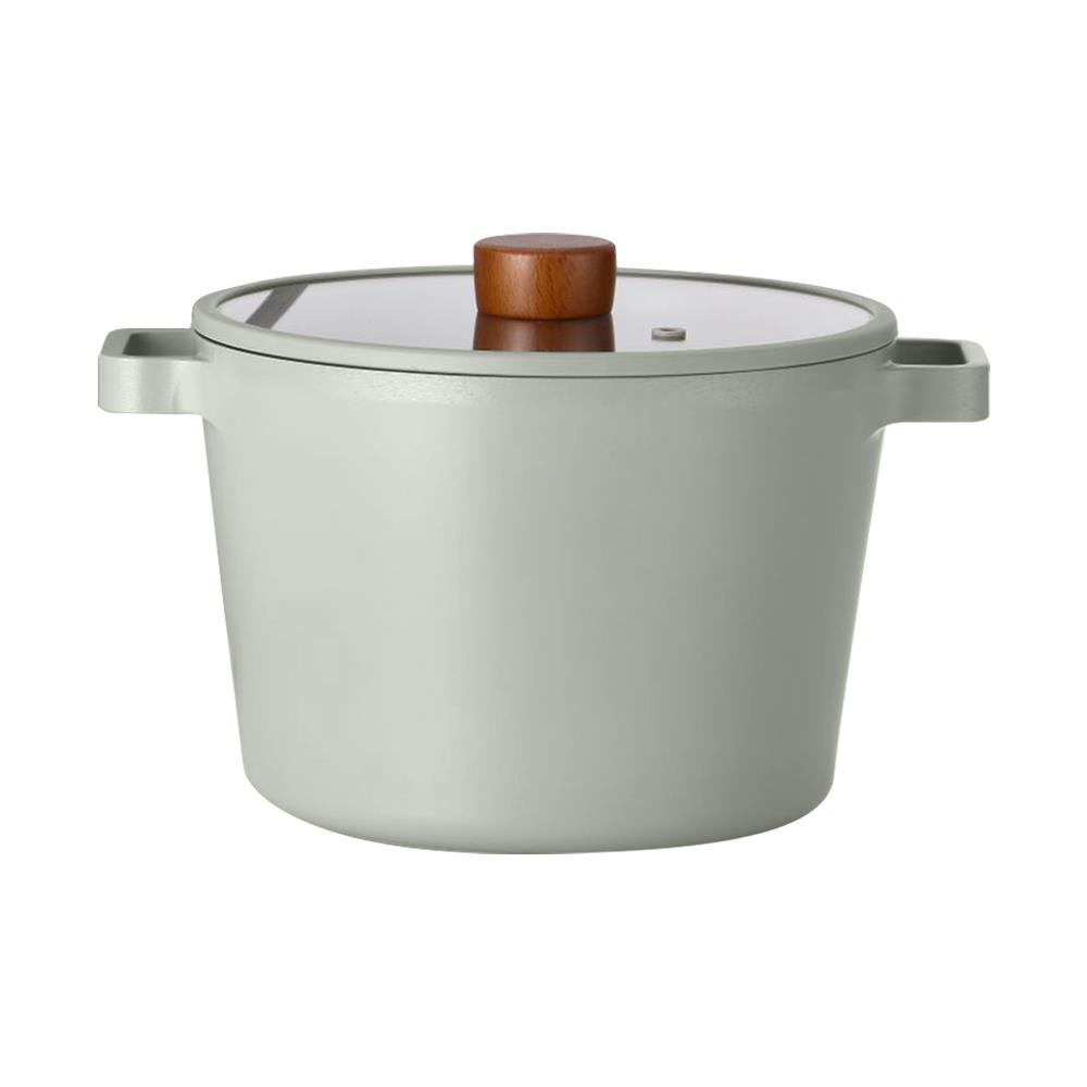 หม้อทรงสูงพร้อมฝา 22 ซม. NEOFLAM FIKA RESERVE FULL INDUCTION MIDNIGHT GREEN