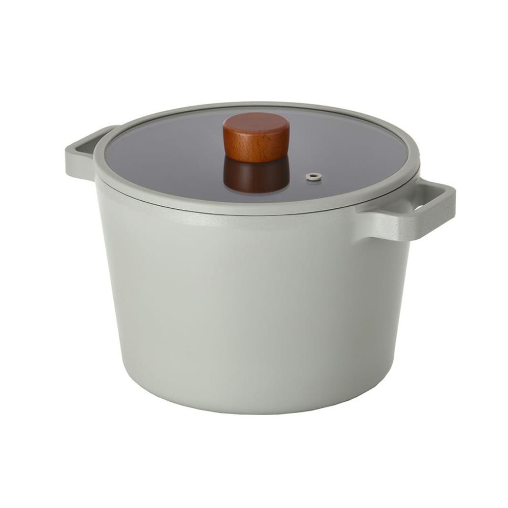 หม้อทรงสูงพร้อมฝา 22 ซม. NEOFLAM FIKA RESERVE FULL INDUCTION MIDNIGHT GREEN