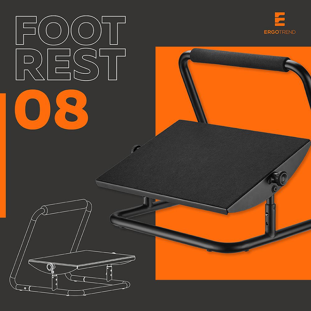 ที่พักเท้าเพื่อสุขภาพ ERGOTREND FOOTREST 08 สีดำ