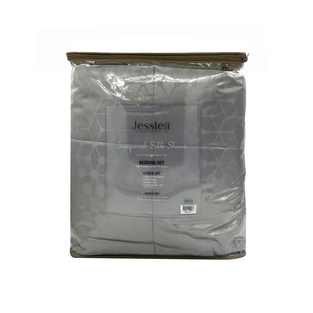 ชุดผ้าปูที่นอน 6 ฟุต 6 ชิ้น JESSICA SILKSHINE 22033-QS744