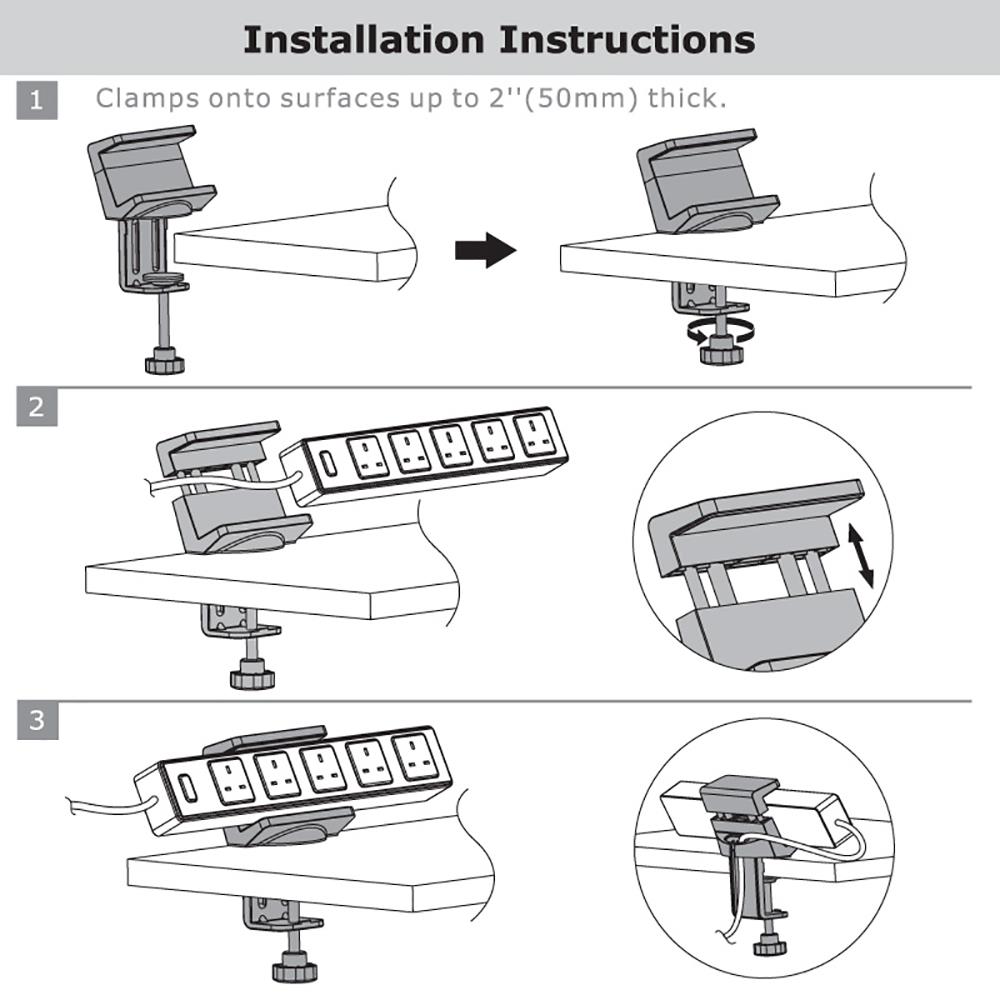 ที่หนีบปลั๊กไฟ ERGOTREND สีขาว