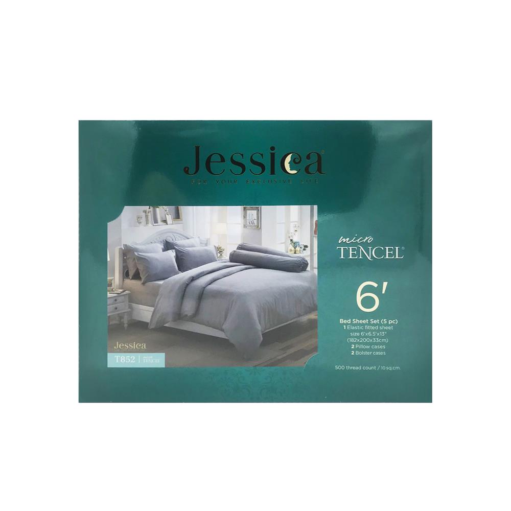 ชุดผ้าปูที่นอน 6 ฟุต 5 ชิ้น JESSICA TENCEL 20164-T852
